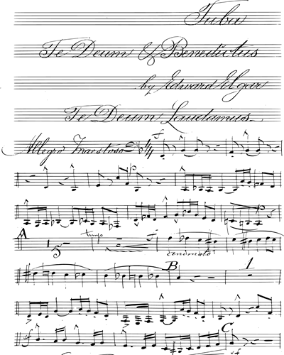 Te Deum Laudamus And Benedictus (in F), Op. 34 Horn 1 & Horn 2 Sheet ...