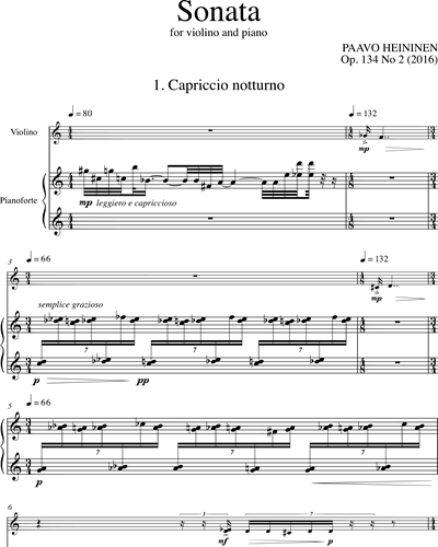 Sonata for Violin and Piano, op. 134 no. 2