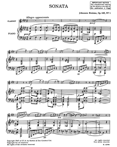 Sonata No. 1 in F minor, op. 120/1