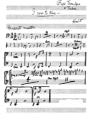 Gustav Holst I Vow To Thee My Country Bass Trombone 2 Sheet Music Nkoda