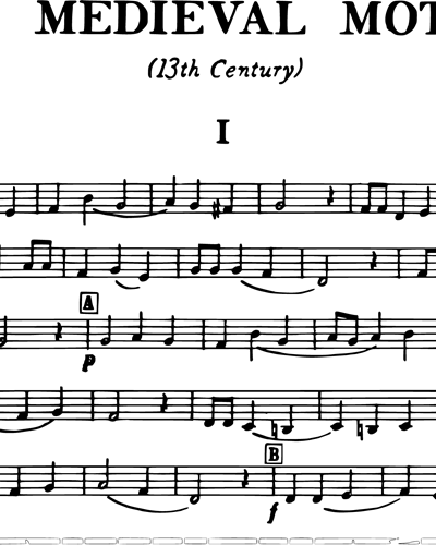 Two Medieval Motets (13th century)
