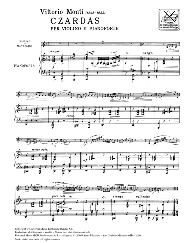 Czardas - Per violino e pianoforte