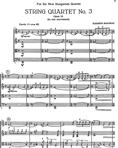 String quartet n. 3 Op. 15