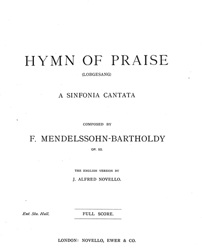 Hymn of Praise, op. 52