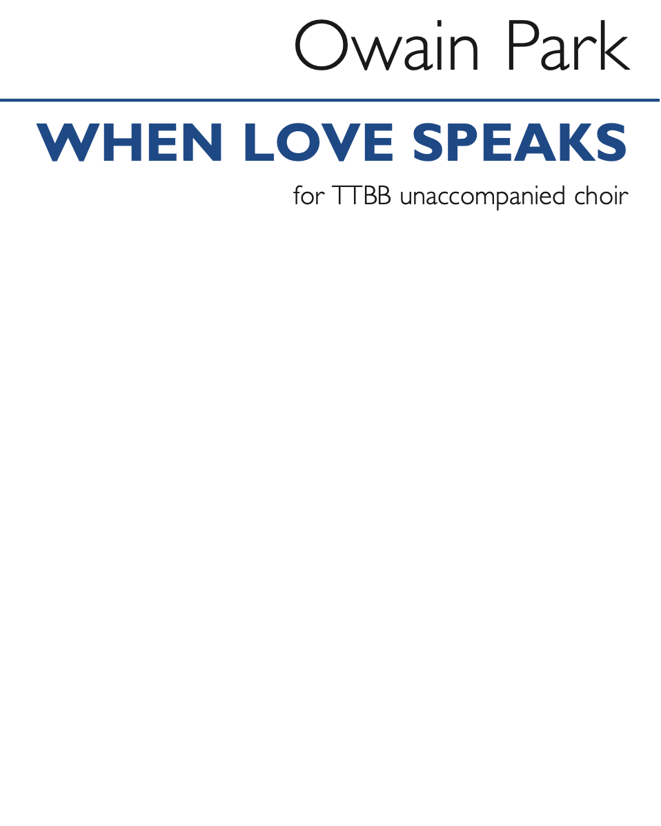 When love speaks (from 'Shakespeare Love Songs')