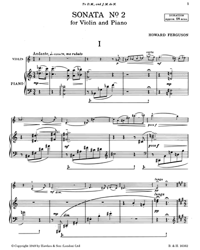 Sonata No. 2 for Violin & Piano