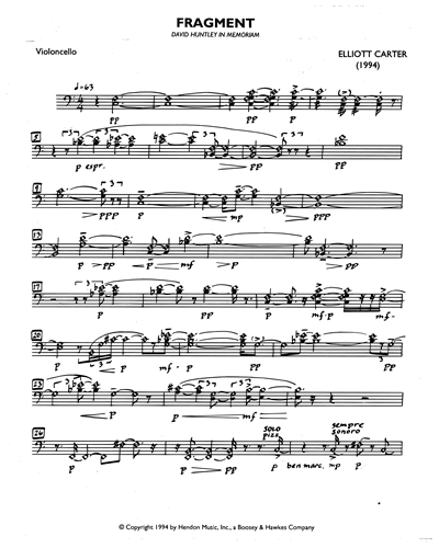 Fragment for String Quartet