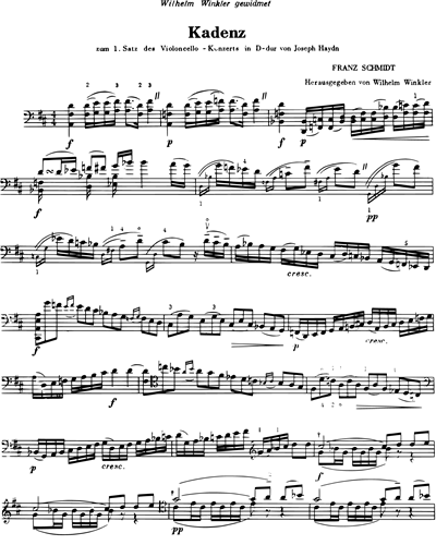 Cadenza for Haydn Cello Concerto in D Major, Hob. VIIb:2
