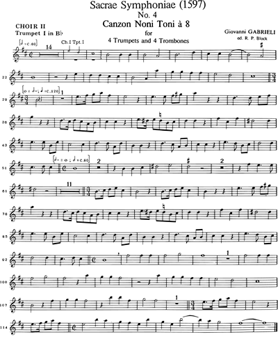 Sacrae Symphoniae (1597) - Nr. 4: Canzon Noni Toni a 8 