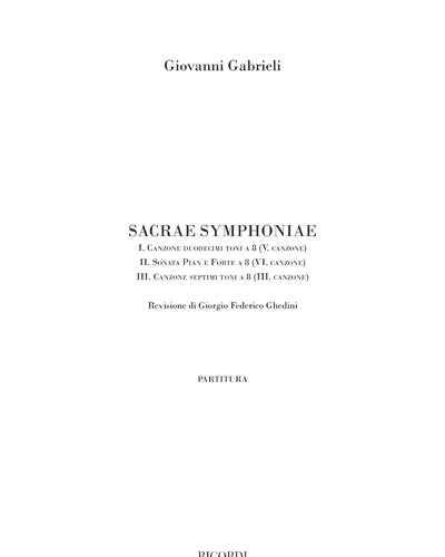 Sacrae Symphoniae