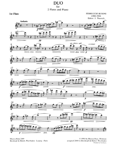 Duo e-moll op. 43 Busoni-Verz. 156