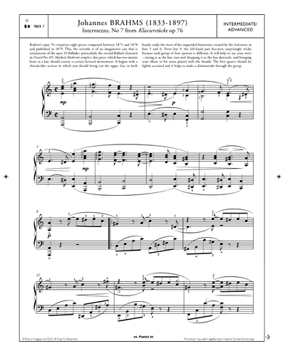 Intermezzo No.7 from 'Klavierstücke Op.76'