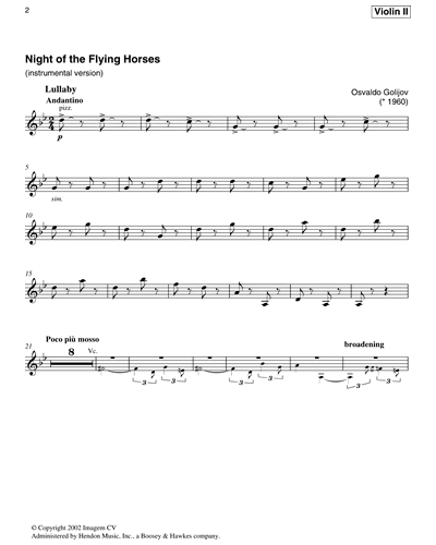 Night of the Flying Horses (from "Three Songs for Soprano and Orchestra")
