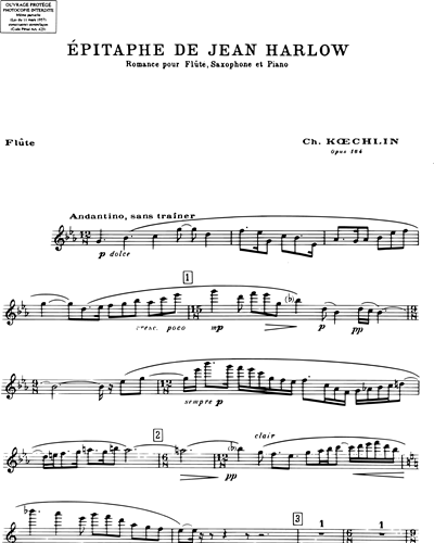 Épitaphe de Jean Harlow Op. 164