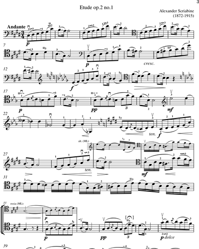 Etudes for Cello and Piano