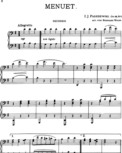 Minuet in G Op. 14 No. 1