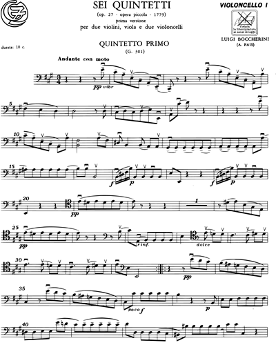 [String Quintet] Cello 1