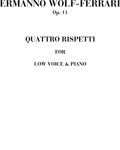 Quattro rispetti Op. 11