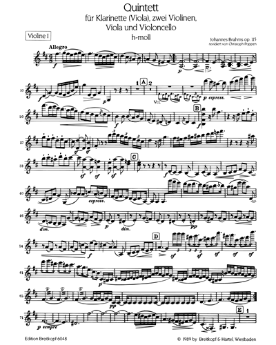 Klarinettenquintett h-moll op. 115