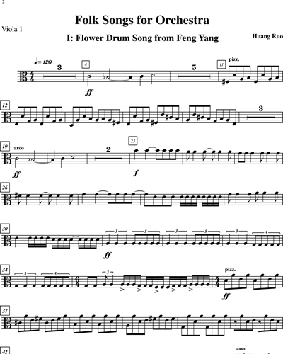 Folk songs for orchestra