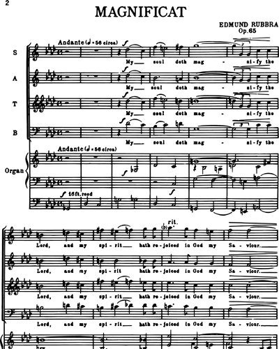 Magnificat and nunc dimittis in A flat Op. 65