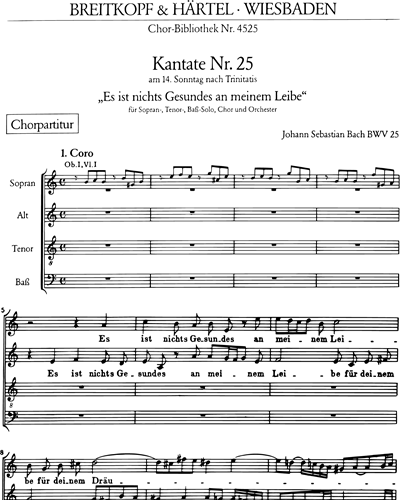 Kantate BWV 25 „Es ist nichts Gesundes an meinem Leibe“