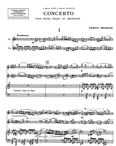 Concerto pour flûte, violon & orchestre Op. 197