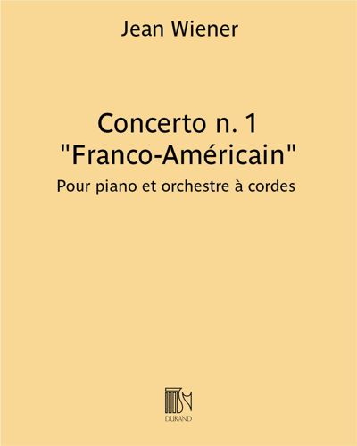 Concerto No. 1 'Franco-Américain'