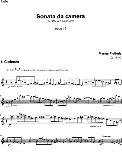 Sonata da Camera, op. 17