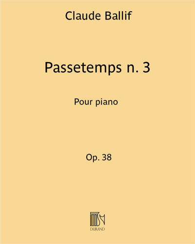 Passetemps n. 3 Op. 38