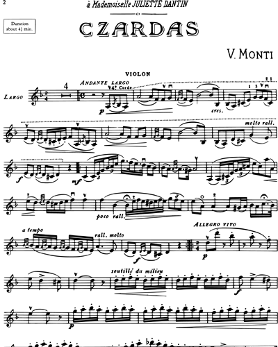 Czardas - For violin and piano