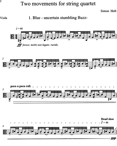 Two Movements for String Quartet