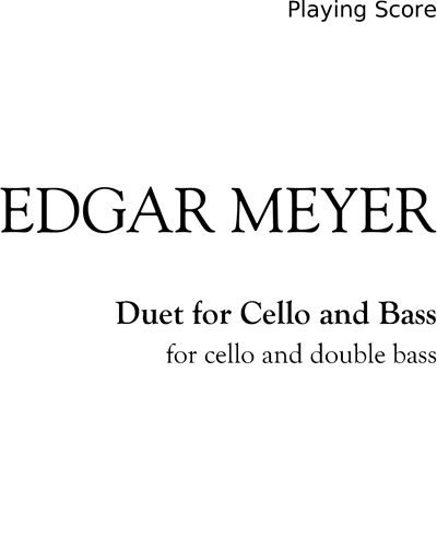 Duet for Cello and Bass
