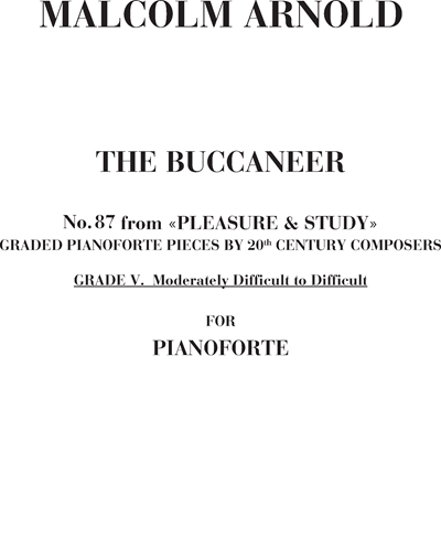 The Buccaneer n. 87 (Pleasure and Study)
