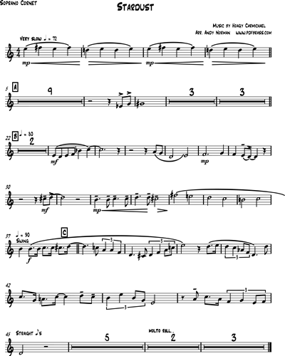 Stardust (Instrumental Version) - for Brass Band