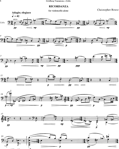 Ricordanza (II from "Goldberg Variations II")