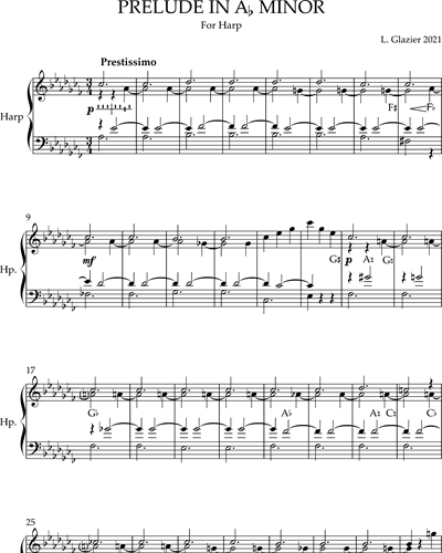 Prelude for Harp in A♭  Minor
