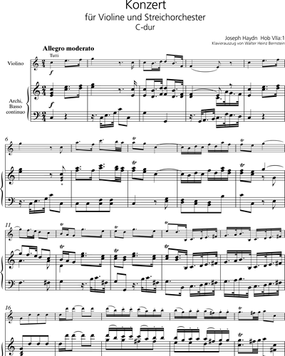 Violinkonzert C-dur Hob VIIa:1