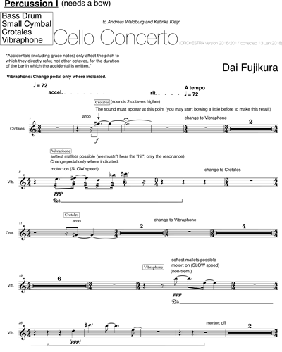 Cello concerto - Version for orchestra