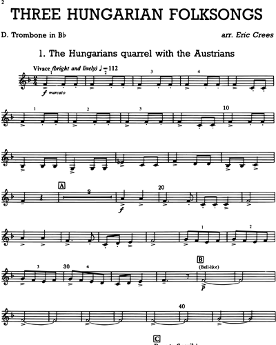 Three Hungarian Folksongs