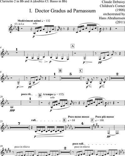 Clarinet in A 2/Clarinet in Bb 2/Bass Clarinet