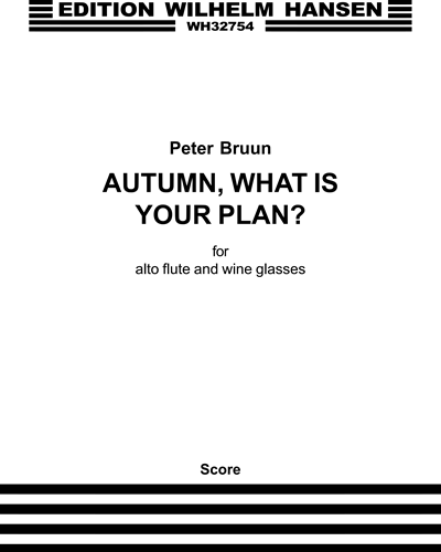 Autumn, what is your plan?