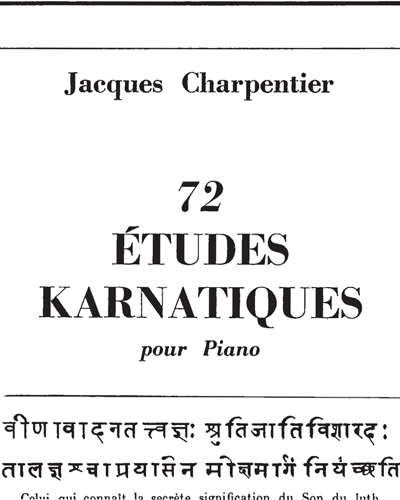 72 Études Karnatiques 4e Cycle