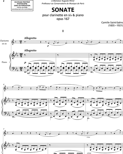 Clarinet Sonata in Eb major, op. 167