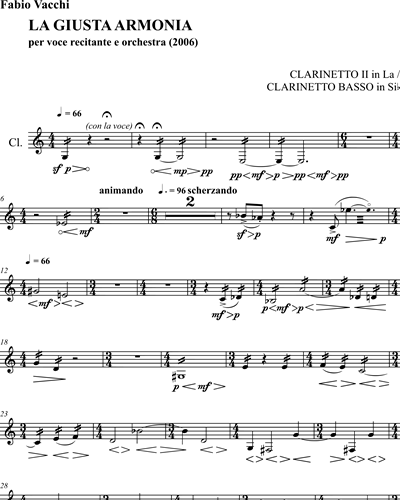 Clarinet 2 in A/Bass Clarinet