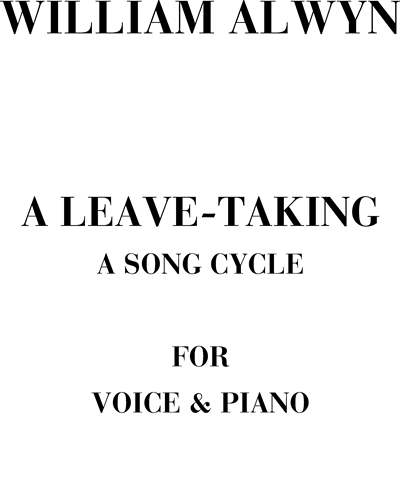 A leave-taking (a song cycle)