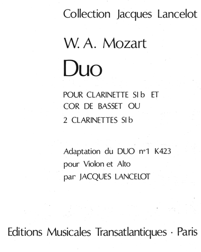 Duo K. 423 n. 1