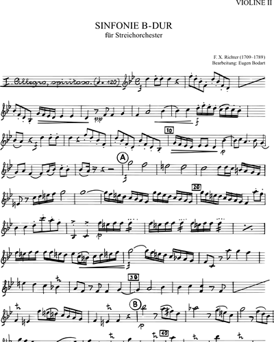 Sinfonie B-dur für Streichorchester
