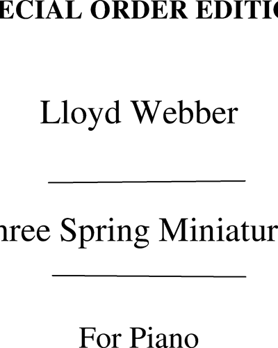 Three Spring Miniatures for Piano