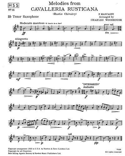 Melodies from "Cavalleria Rusticana"